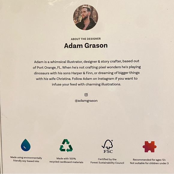 🧩 New Sealed ENCHANTED VIEW 1,000 Piece Puzzle BetterCo. Small Artist Soy Ink - Picture 3 of 4